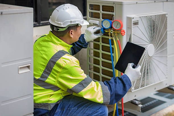 Professional Hvac technician working in Woodville, WI